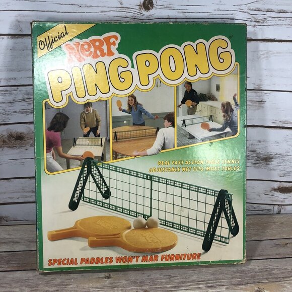 Vintage 1982 Parker Brothers NERF Ping Pong COMPLETE Game Table Tennis - Picture 2 of 14